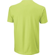 Wilson Scrıpt Cotton Tee Erkek T-Shirt Green Glow/Deep Water (L) (WRA747802LG)