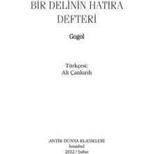 Bir Delinin Hatıra Defteri - Nikolay Vasilyeviç Gogol