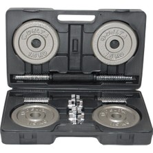 Delta Parlak Gri Döküm Plaka 15 Kg. Özel Çantalı Set DS 1015