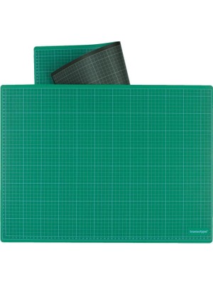 Transotype Kesme Matı Yeşil/Siyah 30 x 45 cm Çift Taraflı Yüksek Kalite A3 Model