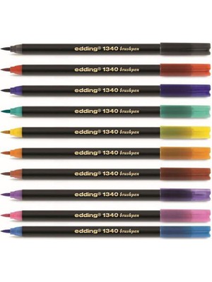 Edding 1340 Brushpen Fırça Uçlu Kalem 10 Renk