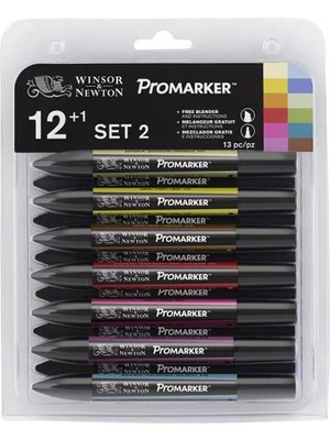 Winsor & Newton Promarker Grafik Kalemi Set 1 12 Li 0290023