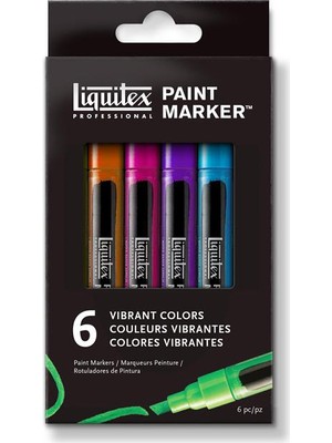 Liquitex Marker Set, Canlı Renkler 6X2Mm