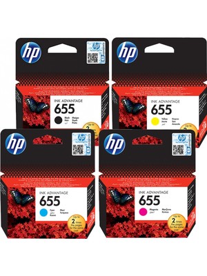 Hp 655 Siyah,Mavi,Sarı,Kırmızı Avantaj Paket
