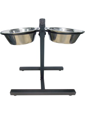 Tommy Ayarlanabilir Ayaklı Çelik Köpek Mama Su Kabı 2 Litre