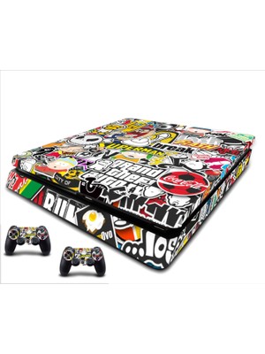 Stickermarket PS4 Slim Stickerbomb Sticker Seti