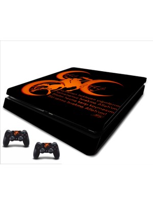 Stickermarket PS4 Slim Üç Hilal Sticker Seti Siyah Materyal ile Oyun Konsolu Koruma