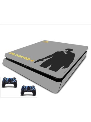 Stickermarket PS4 Slim Uncharted4 Sticker Seti Playstation 4 İçin Özel Tasarım Materyal