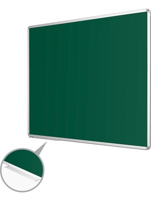 Penguen 65 cm  x 100 cm  Alüminyum Çerçeve Duvara Monte Yeşil Tahta (Tebeşir Tahtası)