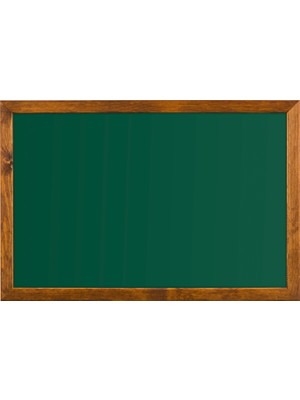 Penguen 65 cm  x 100 cm  Doğal Ahşap Çerçeve Duvara Monte Yeşil Tahta (Tebeşir Tahtası)