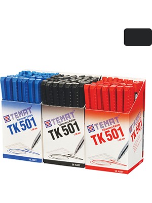 Temat Tükenmez Kalem 1,0Mm Siyah Tk-501