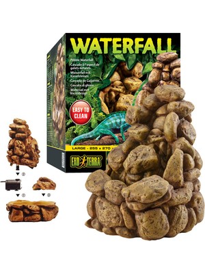 Exo Terra Çakıl Taşı Yüzeyli Şelale - Large