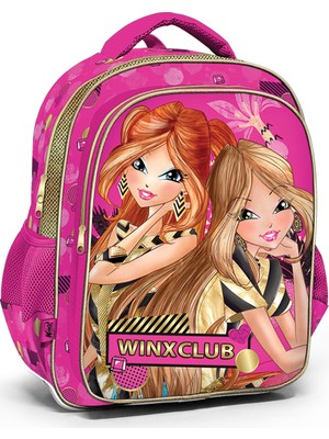 Winx Club Yaygan Okul Çantası Çift Gözlü Konforlu Kullanım 30x38x18 cm Kız Çocuklar İçin