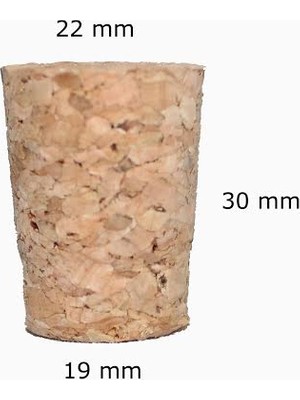 Şarap Şişesi Konik Mantar Tıpası 30*22*19 mm 50 Adet