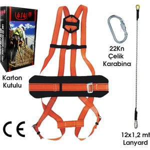 Emniyet Kemeri Paraşüt Tip Bel Destekli Ce Belgeli 414