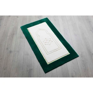Yeşil Ekru Peluş Seccade