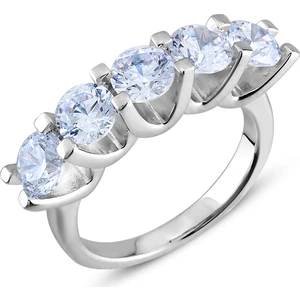 Carat Laboratories 2,5  Carat Beş Taş Yüzük