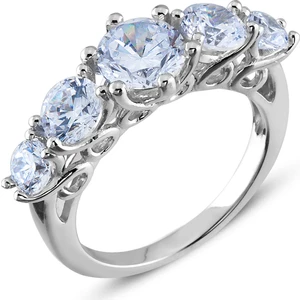 Carat Laboratories 2,5  Carat Beş Taş Yüzük