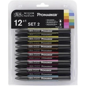 Winsor & Newton Promarker Grafik Kalemi Set 1 12 Li 0290023