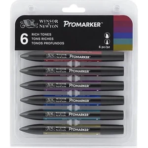 W&N Promarker Rich Grafik Kalemi Tones 6'Lı 0290026