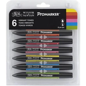 Winsor & Newton Promarker Grafik Kalemi 6'Lı Set Vibrant Tones