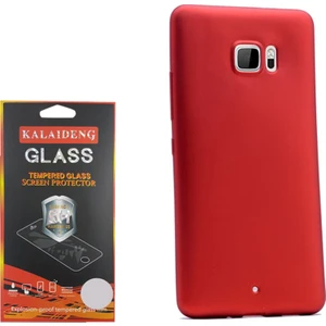 Htc U Ultra Kılıf Premier Silikon Case + Cam