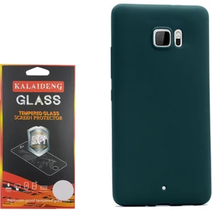 Htc U Ultra Kılıf Premier Silikon Case + Cam