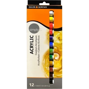 Daler Rowney Simply Akrilik Boya Seti 12X12Ml