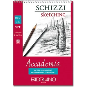Accademia, Natural Dokulu Beyaz, Spiralli Blok (Schizzi), 120Gr., 21X29,7Cm