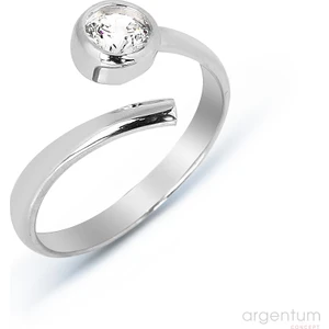 Argentum Concept Zirkon Taşlı Gümüş Ayarlanabilir Yüzük
