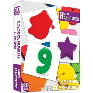 MK Publications Miracle Flashcards: Colours, Numbers&Shapes 30 Cards