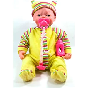Gerçek Yüzlü Mimikli Pıtırcık Bebek - Sarı Elbiseli