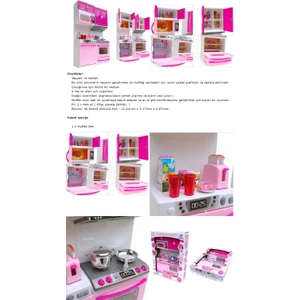 Kkd Oyuncak Mutfak Seti Açılır Kapak Barbie Bebeğe Uygun Set