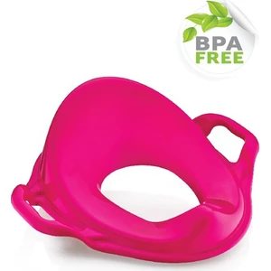 Plastik Kulplu Klozet Adaptörü Pembe