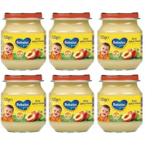Elma Şeftali Püreli Kavanoz Maması 125 gr - 6'lı