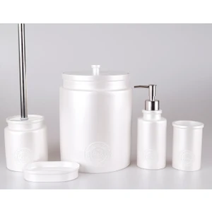 By Selim Stamp Sedef 5 Parça Polyester Banyo Seti
