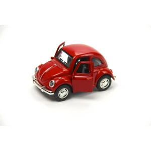 1967 Volkswagen Klasik Beetle Metal Çek Bırak Model Araba Kırmızı 9 Cm Tevulimma028