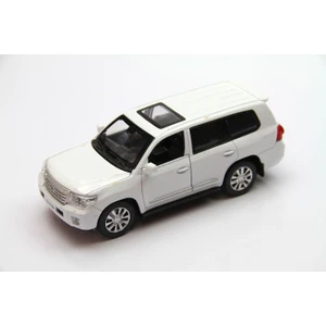 Sesli ve Işıklı 1:32 Toyota land Cruiser Çek Bırak Araba (Beyaz)