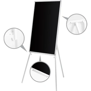 50 cm  x 70 cm  Teleskopik Ayaklı Kara Tahta (Tebeşir Tahtası)