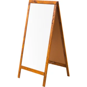 60 cm x 110 cm Çatı Tipi Çift Yüzlü Menü Tahtası  Beyaz