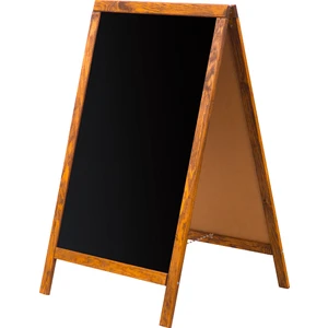 60 cm x 100 cm Çatı Tipi Çift Yüzlü Menü Tahtası Kara Tahta (Tebeşir Tahtası)
