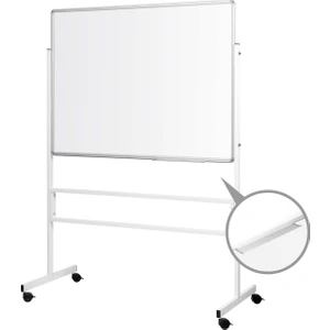 120 cm x 140 cm Mobil Ayaklı Tek Yüzlü Laminat Yazı Tahtası Beyaz (Brifing Tahtası)