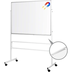 90 cm x 120 cm Mobil Ayaklı Tek Yüzlü Manyetik Yazı Tahtası Beyaz (Brifing Tahtası)