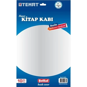 Hazır Kitap Kabı Buzlu Şeffaf 10 Lu