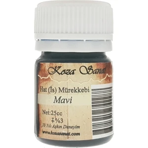 Koza Sanat Hat İs Mürekkebi 25Cc - Mavi