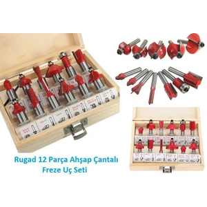 12 Parca Ahsap Cantali Freze Uc Seti - 8Mm