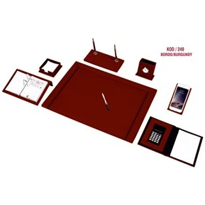 Sümen Takımı 10 Parça Çerçeveli Macro Desen Bordo 240