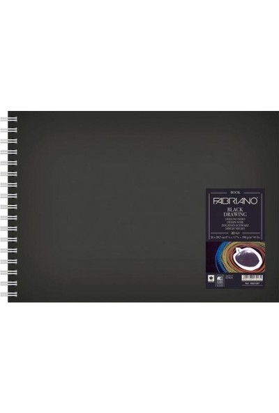 Fabriano Black Drawing Book, Siyah Murillo Karton, 190Gr, 21X29,7Cm