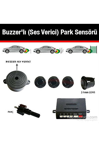 Park Sensörü Ses İkazlı Siyah 1.Sınıf Kalite Buzzer