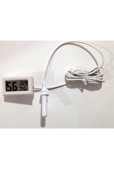 Curetech Köşe Teknoloji Sıcaklık Nem Ölçer Higrometre Problu Mini Ctd 12E Dijital Termometre